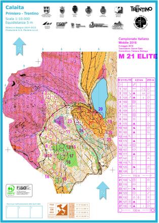 Campionato italiano middle 2016 - Mappe di gara