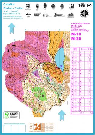 Campionato italiano middle 2016 - Mappe di gara