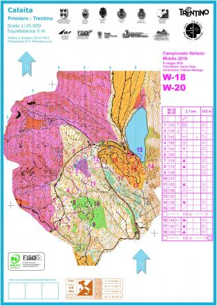 Campionato italiano middle 2016 - Mappe di gara