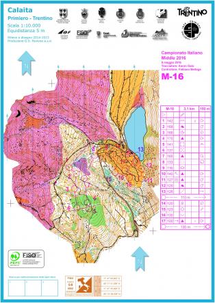 Campionato italiano middle 2016 - Mappe di gara